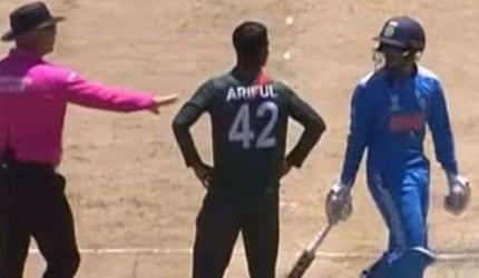 Tempers flare in U-19 WC Opener - Ind vs Bangladesh