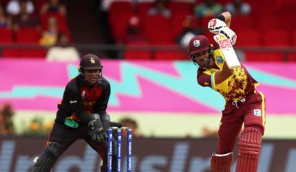 T20 WC PIX: WI stagger to win over plucky PNG