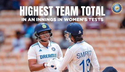 India score highest-ever Test total in women's cricket