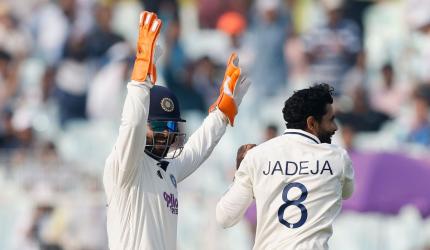 PIX: India sniff victory as spinners rock Proteas