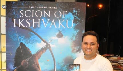 Amid cries of Jai Shri Ram, Amish launches his latest book