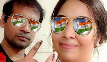 Photos! Rediff readers flaunt their election style