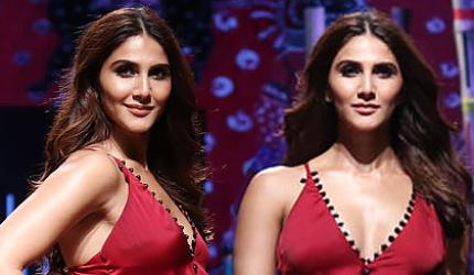 Incredibly sexy! Vaani Kapoor slays in a red slit gown