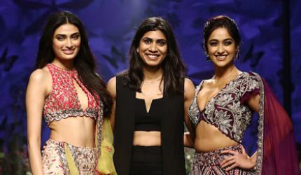 Ileana, Athiya bare abs in showstopping lehengas