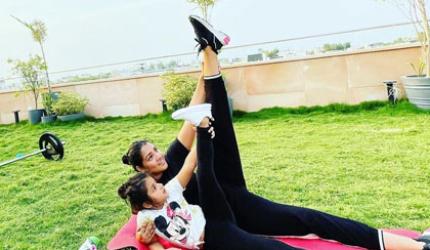 The super-fit women in Raina's family