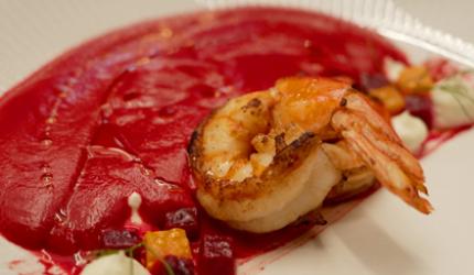 Recipe: Pumpkin Beetroot Soup With Prawns