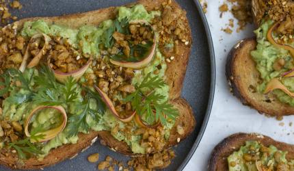 Avocado Toast With Toasted Walnut Dukkah