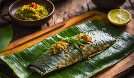 Shobha's Baked Fish In Green Masala