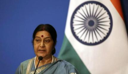 Swaraj hits out at Sartaj Aziz over Pak visa for Kulbhushan Jadhav's mother