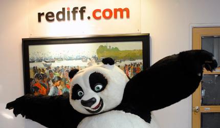 PIX: Kung Fu Panda visits Rediff office!