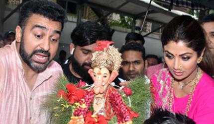 PIX: Shilpa Shetty-Raj Kundra's Ganpati visarjan