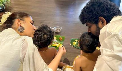 Nayanthara-Vignesh, Twins Celebrate Onam