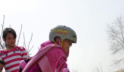 Stunning photos: Afghan girls fly high on skates