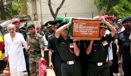 PHOTOS: Hundreds pay homage to martyr Major Mukund Varadarajan