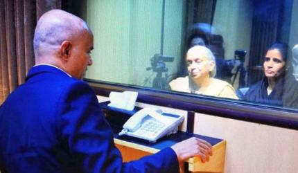 Kulbhushan Jadhav's wife, mother meet Sushma Swaraj