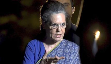 Sonia named interim Cong chief after marathon meet