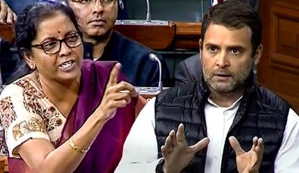 Rafale debate: Sitharaman counters Cong; minister did drama, says Rahul