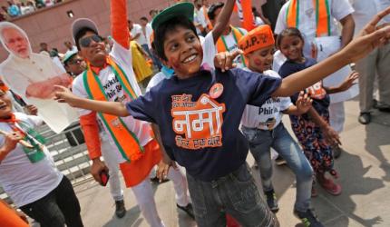 PHOTOS: BJP celebrates its victory in style