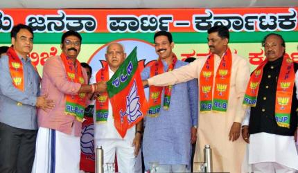 16 disqualified K'taka MLAs join BJP; 13 get tickets