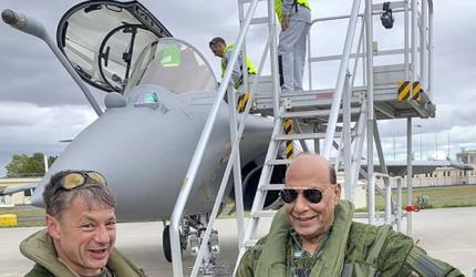 Rajnath receives IAF's 1st Rafale jet from France