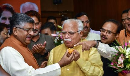 Diwali swearing-in for Khattar, Dushyant in Haryana