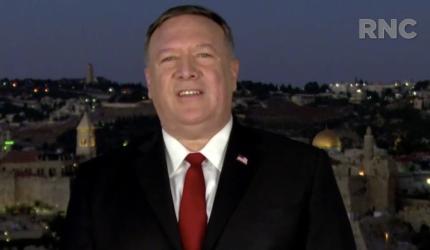 Pompeo defies precedent, backs Trump's re-election bid