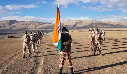 ITBP troops celebrate I-Day at 16,000 feet in Ladakh