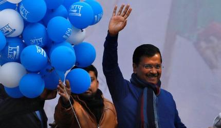 Aam aadmi Kejriwal scripts extraordinary win in Delhi