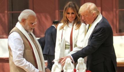 'Three wise monkeys' statue, charkha gifted to Trump