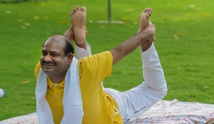 From Prez to Kejriwal... Netas mark Yoga Day at home