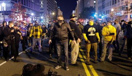 Violence erupts in DC after march of Trump supporters