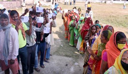 55.69% voter turnout in first phase of Bihar polls