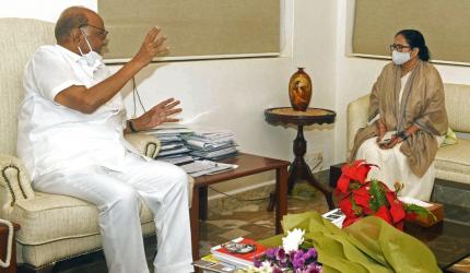 On day 2 in Mumbai Mamata meets Pawar, flays Cong