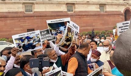 BJP's counter protest triggers face-off with Oppn