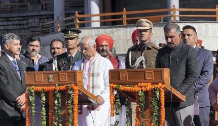 Sukhu takes oath as Himachal's CM, Agnihotri dy CM