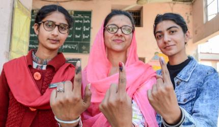 PIX: Voters get their fingers inked in Punjab, UP