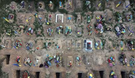 Ukraine: Graves. Craters. Firefighters. 