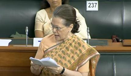 Sonia vs BJP MPs in LS over MGNREGA budget cut