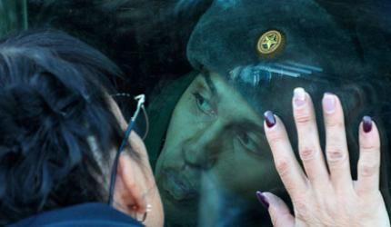 New Russian Troops Bid Families Farewell