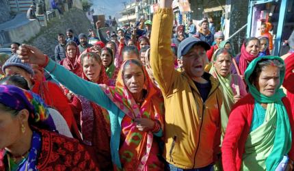 Amid crisis, Joshimath residents protest against NTPC