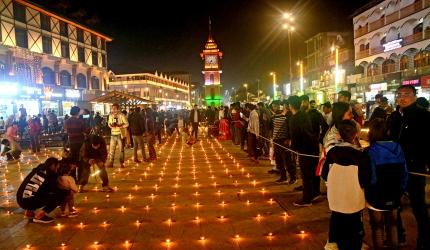 Historic! Diyas Light Up Srinagar