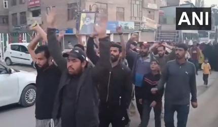 Anti-Israel protests in J-K against Nasrallah killing