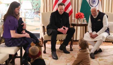 SEE: Modi meets Elon Musk, his children