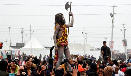 Naga Sadhus Perform Shahi Snan