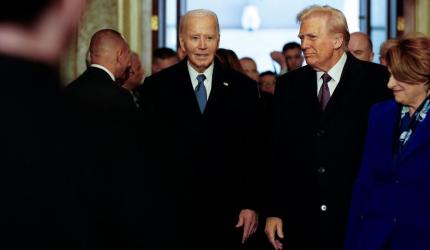 Departing from the past: Trump and Biden ride together