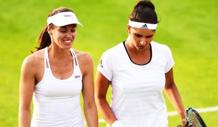 Babos-Shvedova stun Sania-Martina in Wimbledon quarter-finals