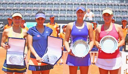 Sania, Hingis second best in Rome but reclaim top rank