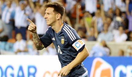 PHOTOS: Messi, Aguero strike braces as Argentina thump Bolivia