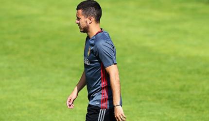 Euro 2016: Hazard limps out of training session