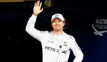 F1: Rosberg on pole in Baku after Hamilton hits wall